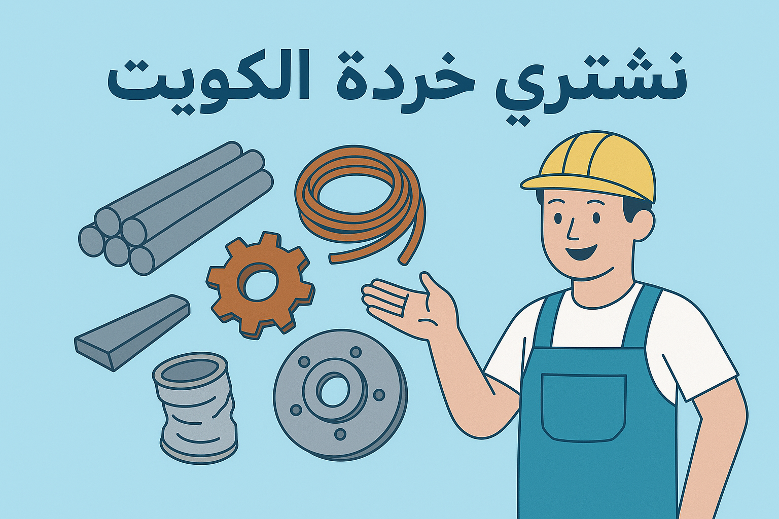 عملية شراء خردة ومعادن مستعملة داخل ساحة سكراب في الكويت