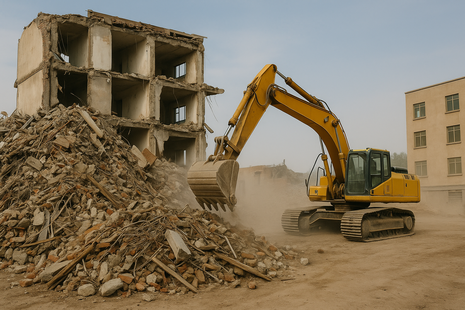 سكراب ناتج عن هدم مبنى جاهز للبيع والشراء