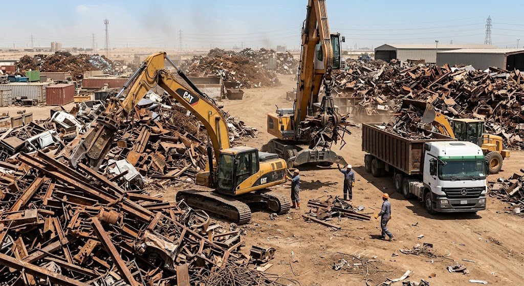 سكراب حديد امغرة الكويت لبيع وشراء وتثمين جميع أنواع الخردة المعدنية